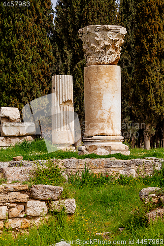 Image of Ruins of ancient city, Hierapolis near Pamukkale, Turkey