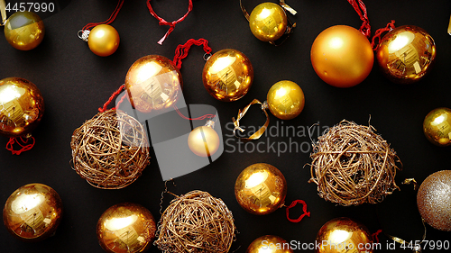 Image of Christmas decoration top view.