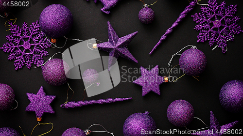 Image of Christmas decoration top view.