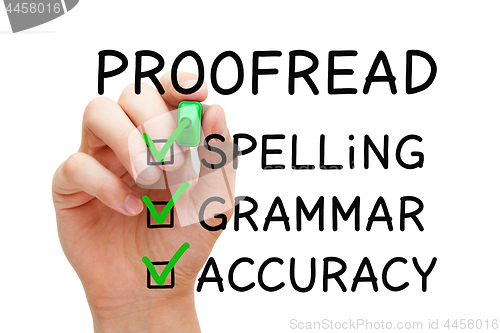 Image of Positive Proofread Checklist Concept