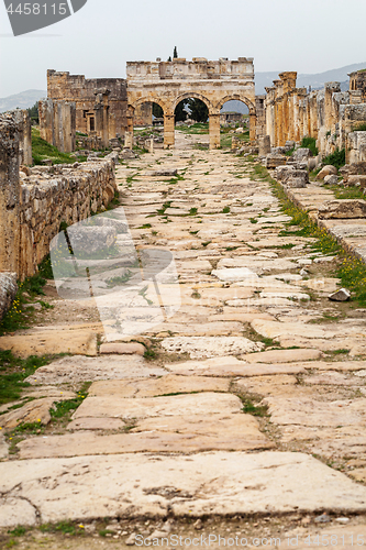 Image of Ruins of ancient city, Hierapolis near Pamukkale, Turkey