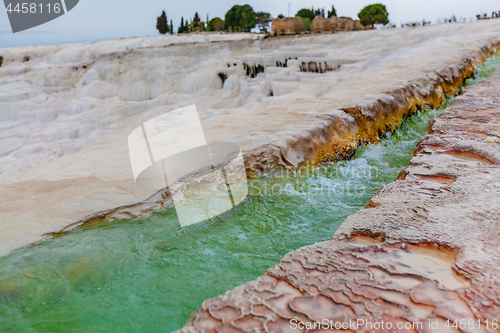 Image of Travertine hills in Hierapolis near Pamukkale, Turkey