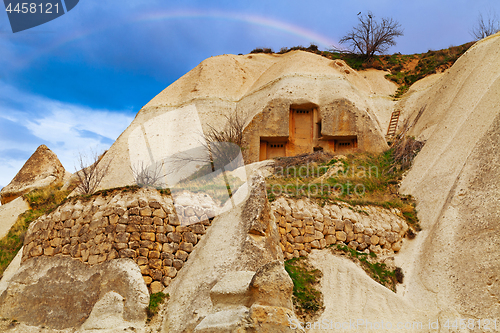 Image of Fairy houses stone cliffs