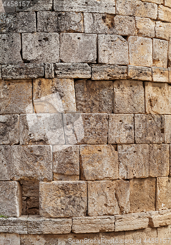 Image of Texture of stone wall in ancient city, Hierapolis