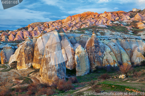 Image of Fairy houses stone cliffs