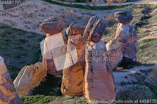 Image of Fairy houses stone cliffs