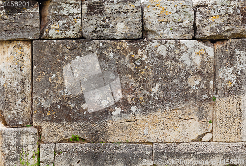 Image of Texture of stone wall in ancient city, Hierapolis