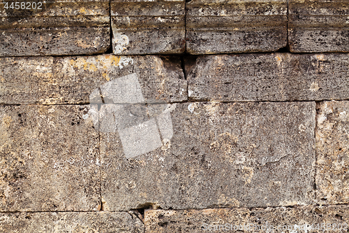 Image of Texture of stone wall in ancient city, Hierapolis