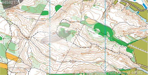 Image of Abstract color vector topographic highly detailed map