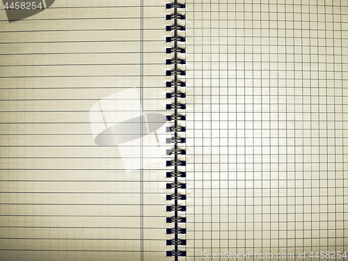 Image of Vintage looking Blank notebook page