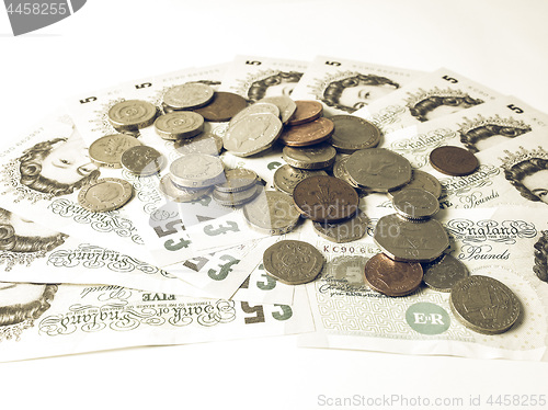 Image of Vintage Pound note and coin