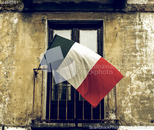 Image of Vintage looking Italian flag
