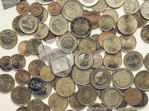 Image of Vintage Euro coins