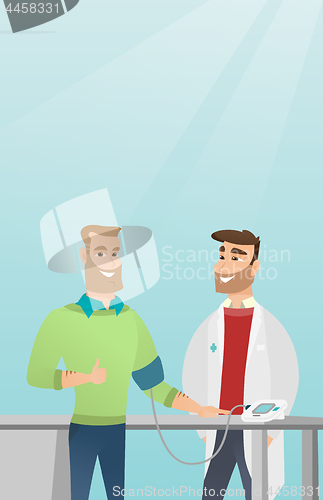 Image of Blood pressure measurement vector illustration.