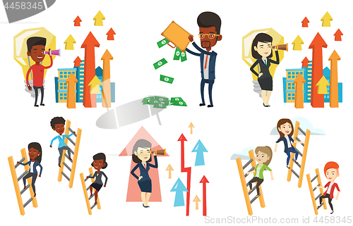 Image of Vector set of business characters.