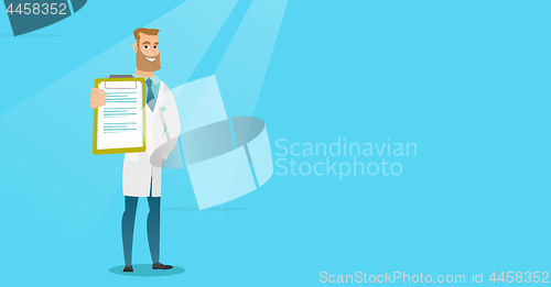 Image of Doctor with a clipboard vector illustration.