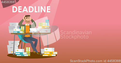 Image of Businessman has a problem with a deadline.