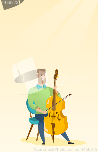 Image of Man playing the cello vector illustration.