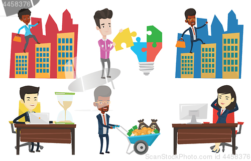 Image of Vector set of business characters.