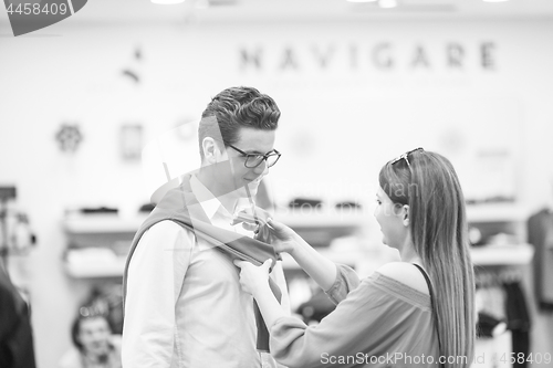 Image of couple in  Clothing Store