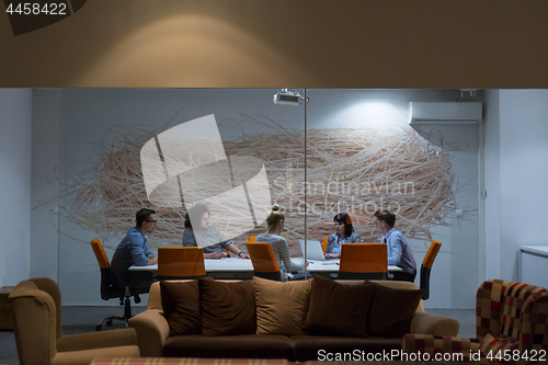 Image of Business Team At A Meeting at modern office building