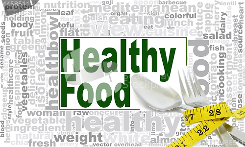 Image of Healthy food word cloud design