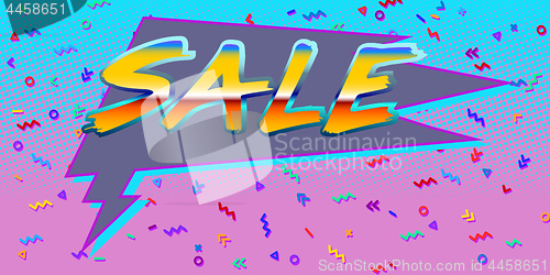 Image of 80s background. sale Comic bubble balloon