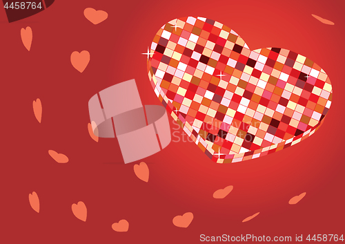 Image of Valentine card with disco ball