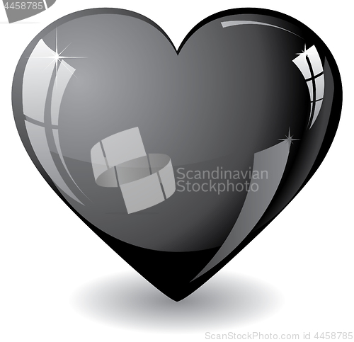 Image of Glitter black heart