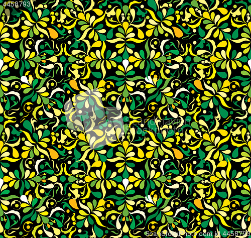 Image of Yellow and green seamless patten