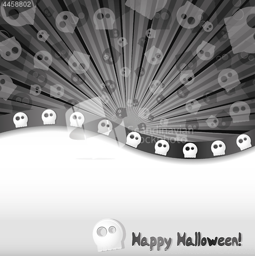 Image of Haloween background with skulls and place for text