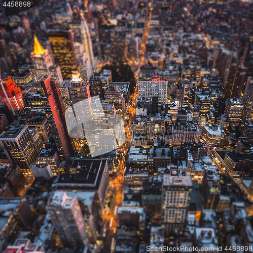 Image of Top view of New York City