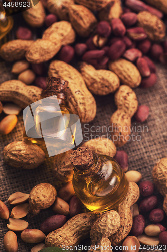 Image of Natural peanut with oil in a glass