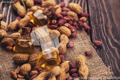 Image of Natural peanut with oil in a glass