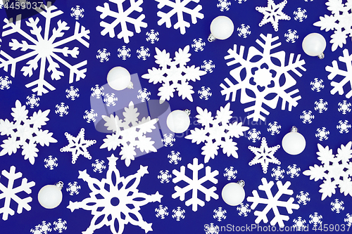Image of Christmas Snowflake Background