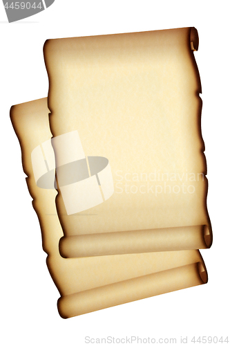 Image of Old Parchment Paper Scrolls