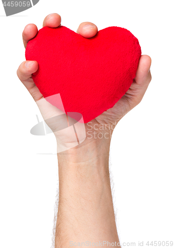 Image of Hand with heart on white