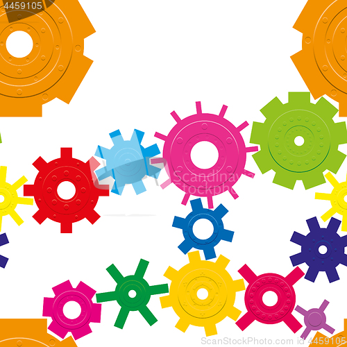 Image of Seamless pattern with cogwheels