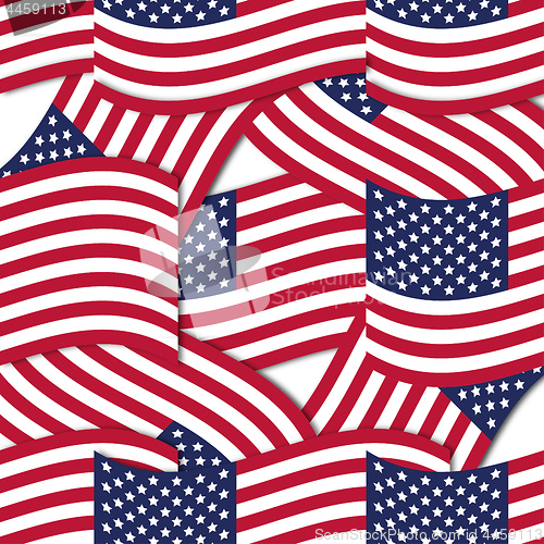 Image of Abstract seamless background with USA flag pattern