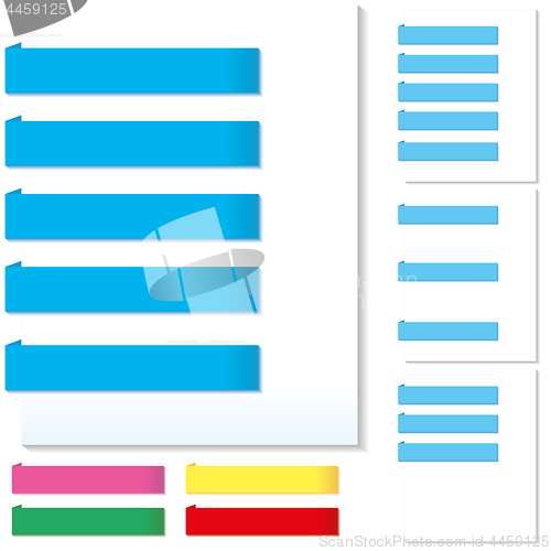 Image of White brochure design -sheet of paper with vivid markers