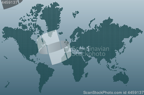 Image of World map made with dots