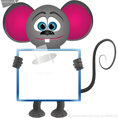 Image of Mouse cartoon keeps frame for text