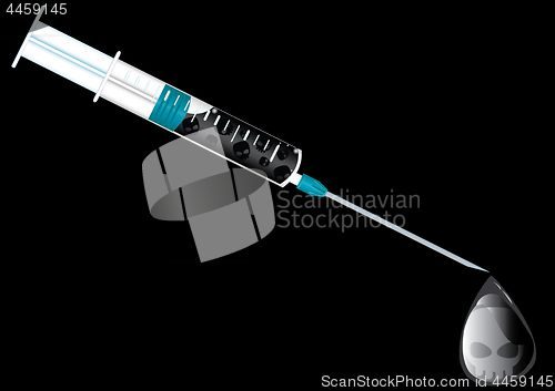 Image of Syringe with death inside