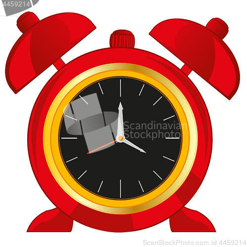 Image of Vector illustration hours with red alarm clock