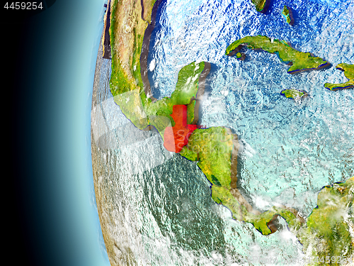 Image of Guatemala on planet Earth from space