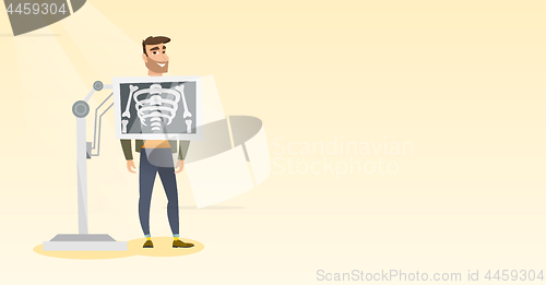 Image of Patient during x ray procedure vector illustration