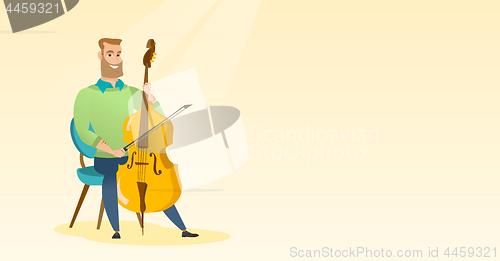 Image of Man playing the cello vector illustration.