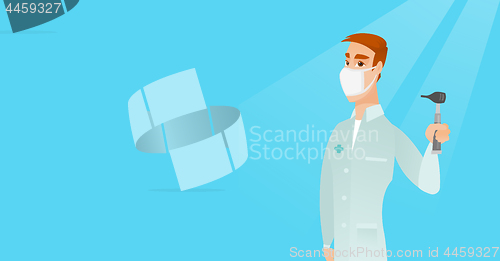 Image of Ear nose throat doctor vector illustration.