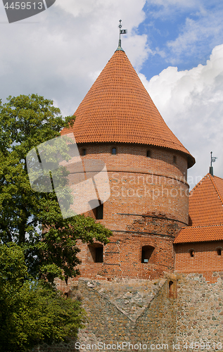 Image of Tower of the Trakai Castle near Vilnius