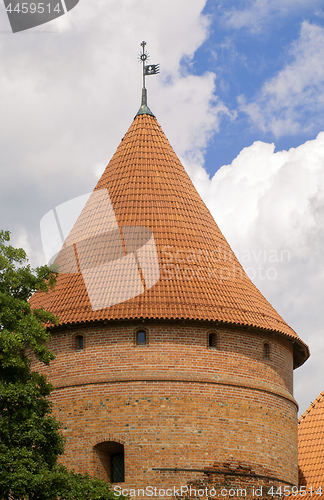 Image of Tower of the Trakai Castle near Vilnius